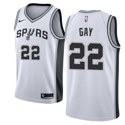 Nike San Antonio Spurs #22 Rudy Gay White NBA Swingman Association Edition Jersey Men's